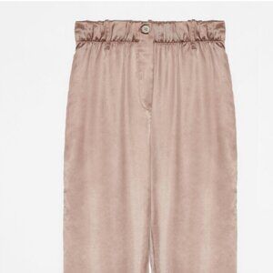 Deluc Taupe Satin Ankle Pants, NWT